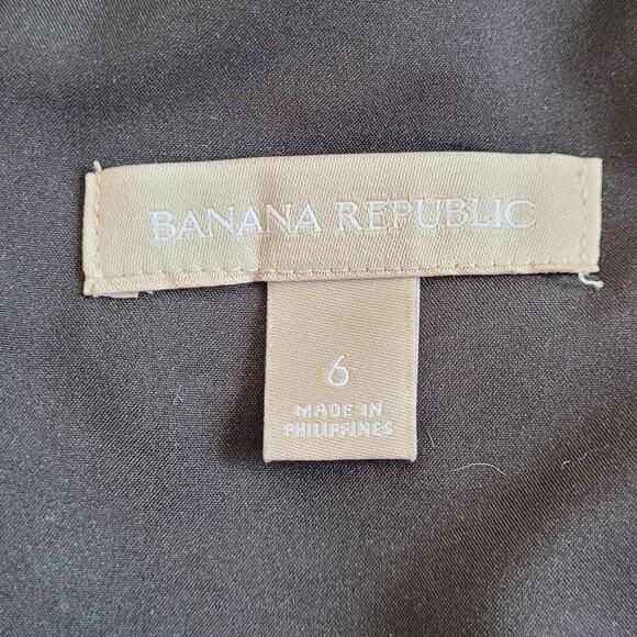 BANANA REPUBLIC Fit Flare Floral Dress 6 Black White Neon Pink Balletcore Party - Picture 5 of 6